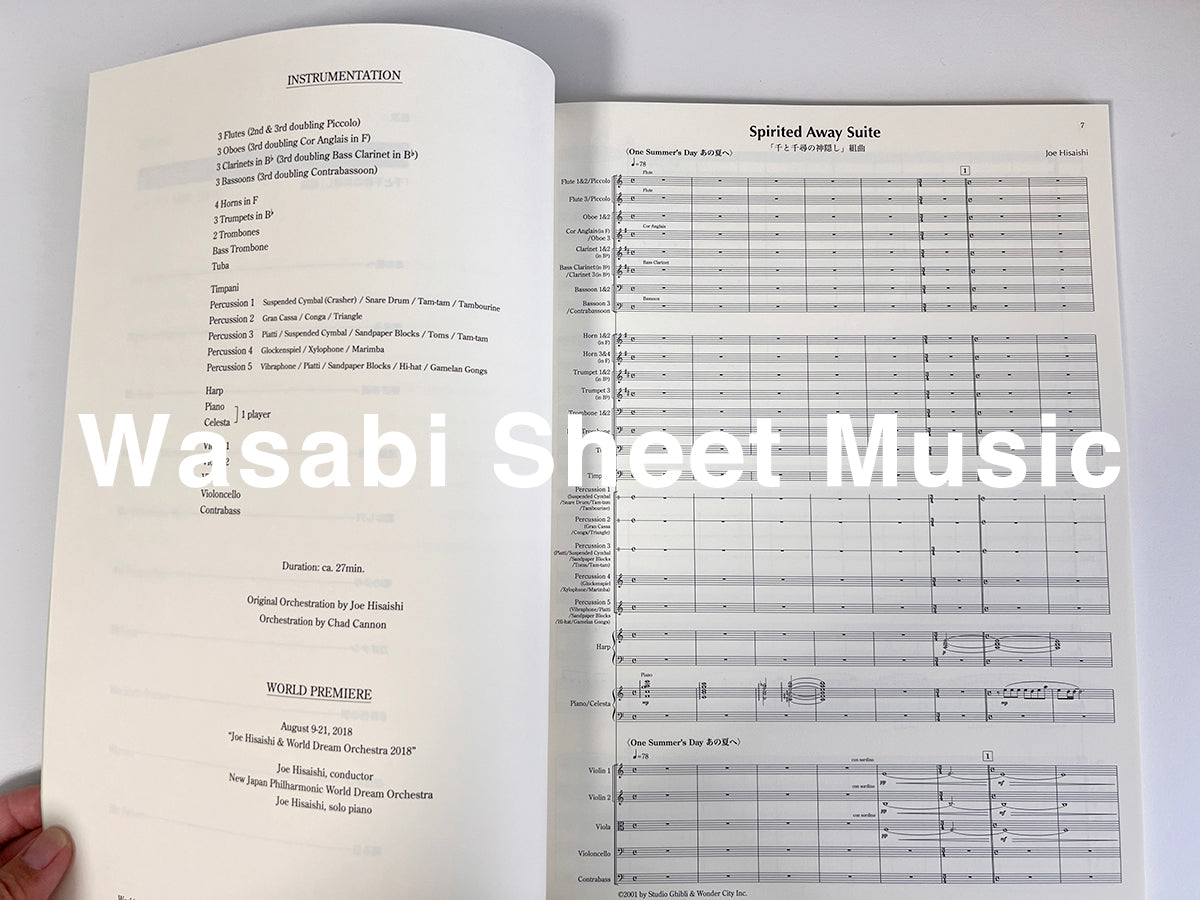 Joe Hisaishi: Symphonic Suite "Spirited Away" Orchestra(Score) Scores Sheet Music Book