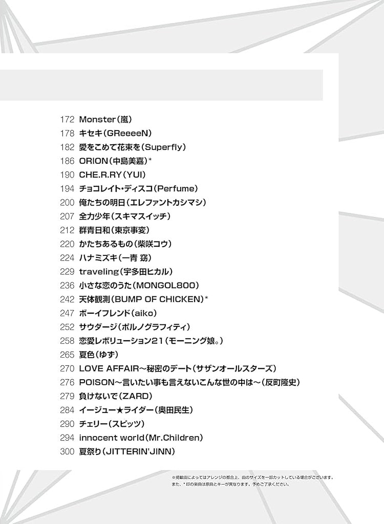J-POP Popular Songs Selection for Piano Solo(Intermediate) Sheet Music Book