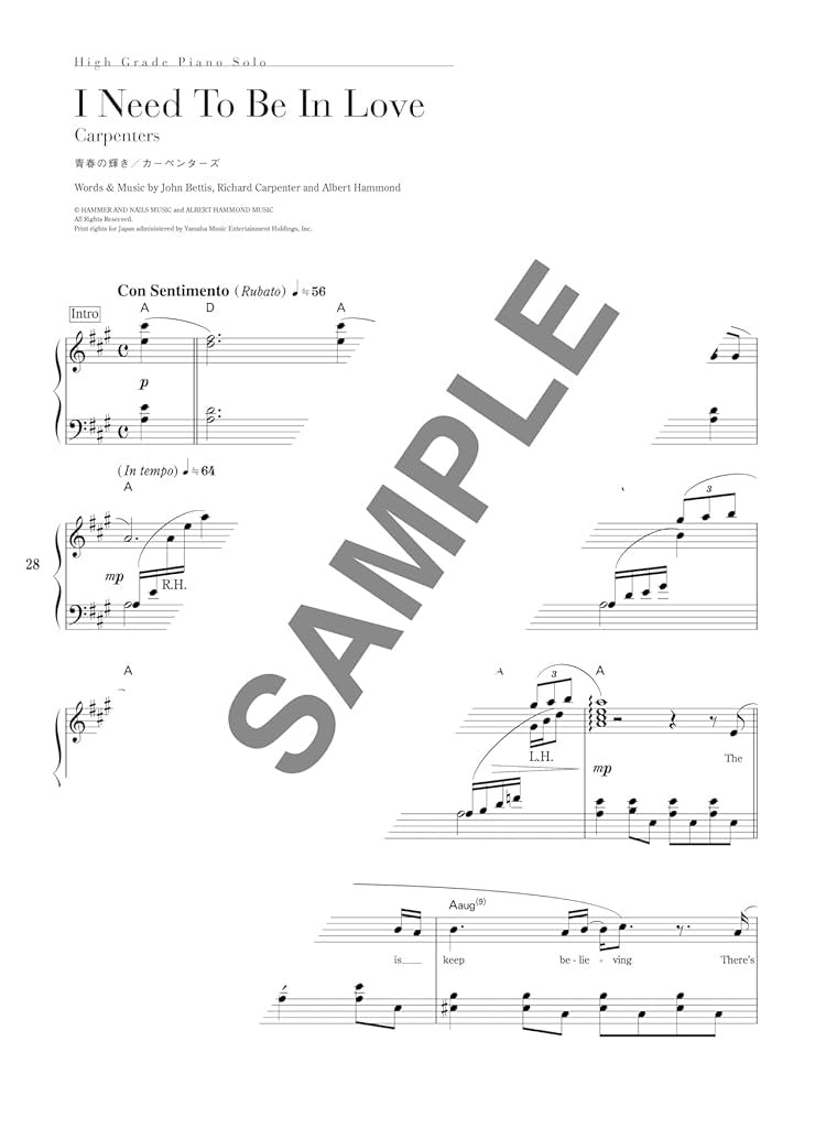 High Grade Piano Solo(Advanced): Overseas Great Hit Song Selection Sheet Music Book