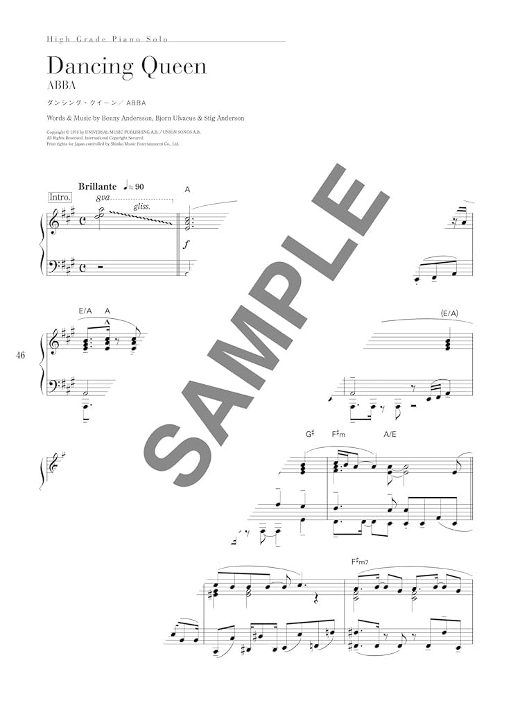 High Grade Piano Solo(Advanced): Overseas Great Hit Song Selection Sheet Music Book