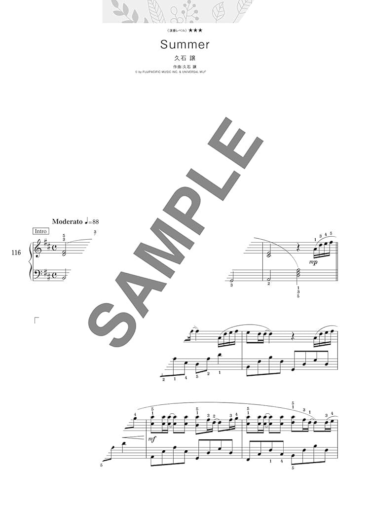 The Piano Solo collection of popular songs with gorgeous arrangement for Grown-ups Piano Solo(Pre-Intermediate) Sheet Music Book