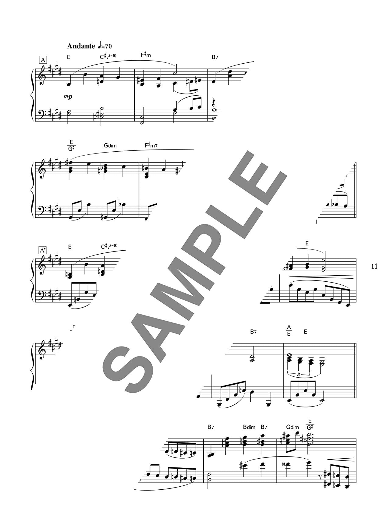 Die Sammlung von Disney-Songs für Klavier Solo (Obere Mittelstufe) Notenbuch