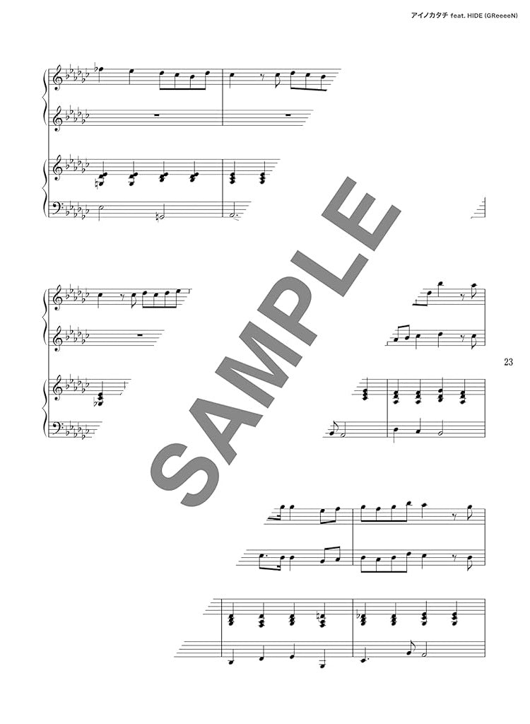 J-POP Collection Klavierduett (Mittelstufe) Notenbuch