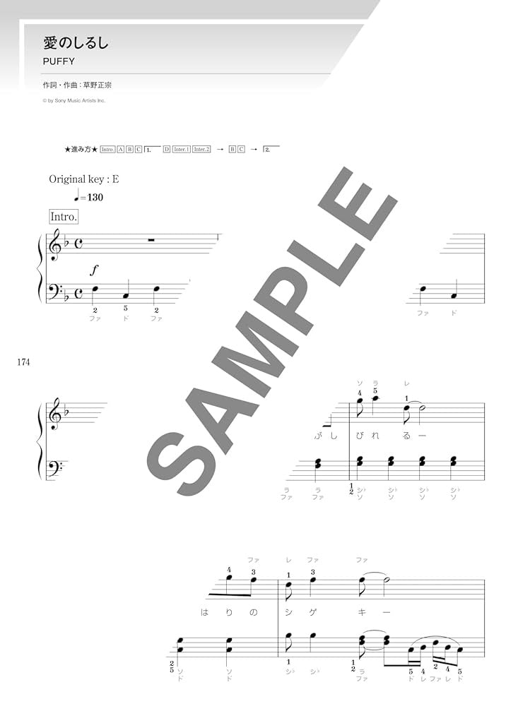 The collection of Cool J-pop for Piano Solo(Easy) Sheet Music Book