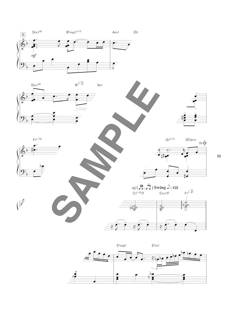 High Grade Piano Solo: Jazz Standard Great Song Selection(Advanced) Sheet Music Book