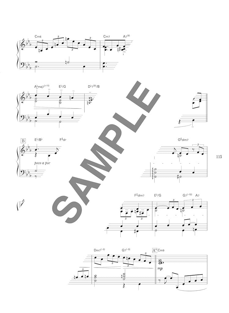 High Grade Piano Solo: Jazz Standard Great Song Selection(Advanced) Sheet Music Book