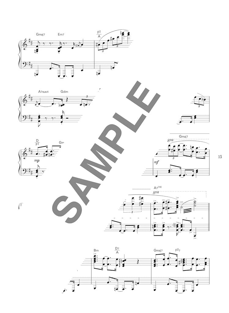 Studio Ghibli Songs Jazz Piano Solo (Obere Mittelstufe) Notenbuch