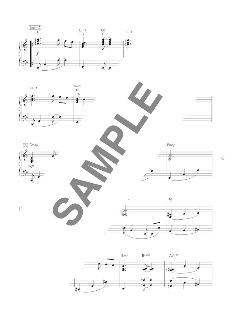 Studio Ghibli Songs Jazz Piano Solo (Obere Mittelstufe) Notenbuch