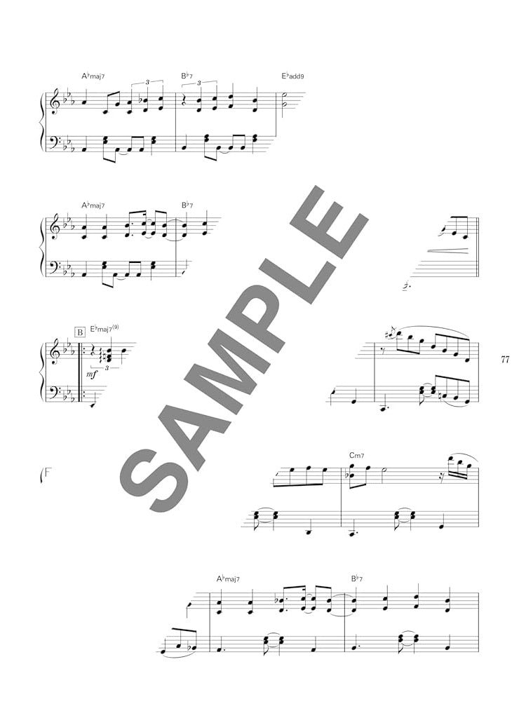 Studio Ghibli Songs Jazz Piano Solo (Obere Mittelstufe) Notenbuch