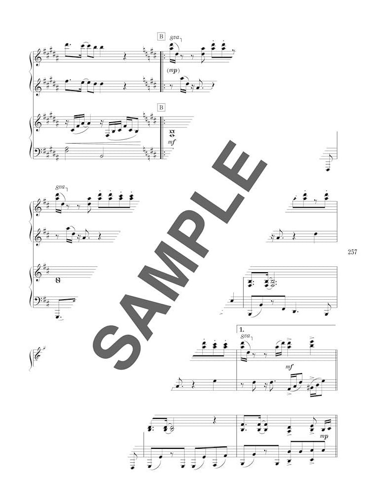 Coole J-POP-Sammlung, wenn von zwei Personen gespielt: Notenbuch für Klavierduett (Mittelstufe)