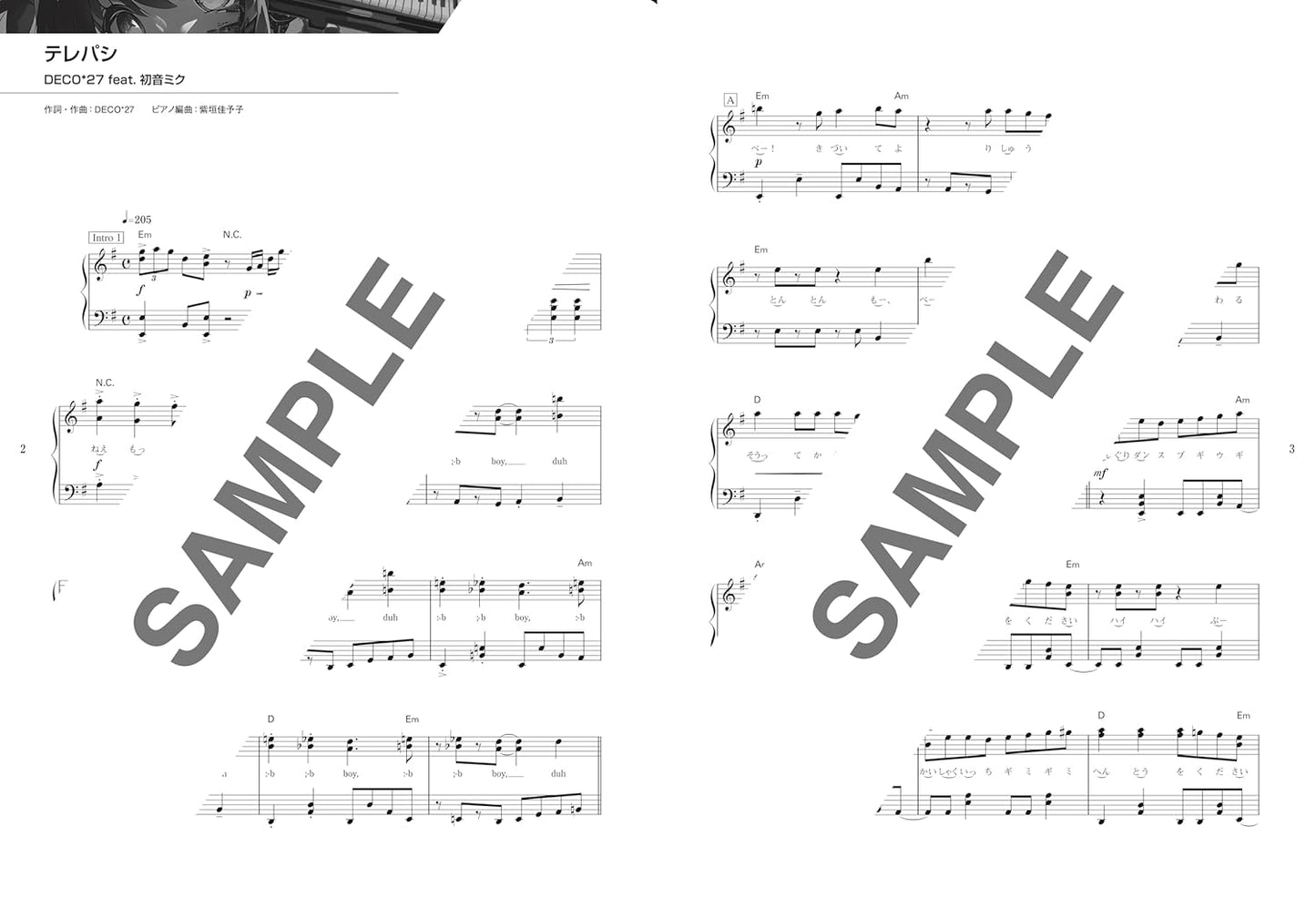Chart-Topping Vocaloid Song Best Hits - Piano Solo (Intermediate) - Sheet Music Book