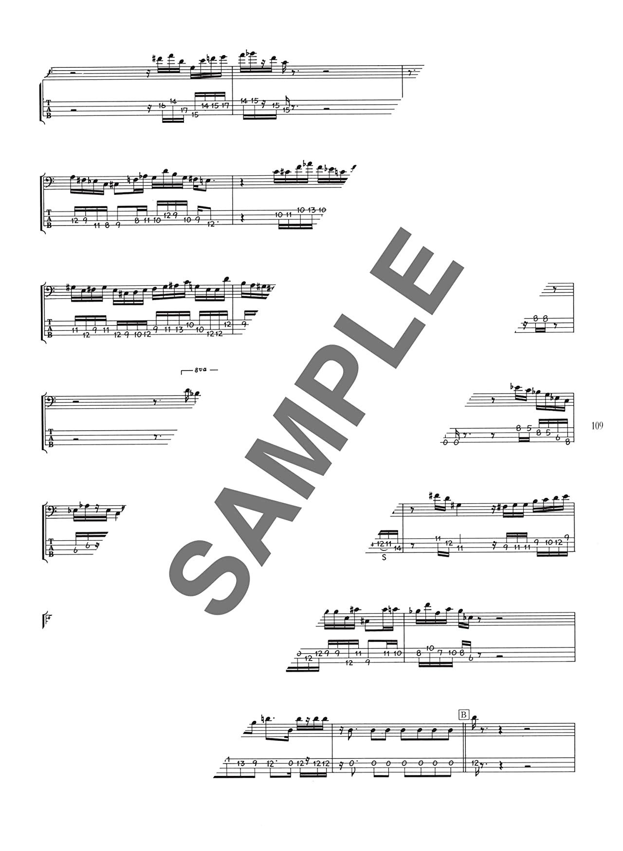 Jazz Fusion Collection : Bass Guitar Solo Sheet Music Book