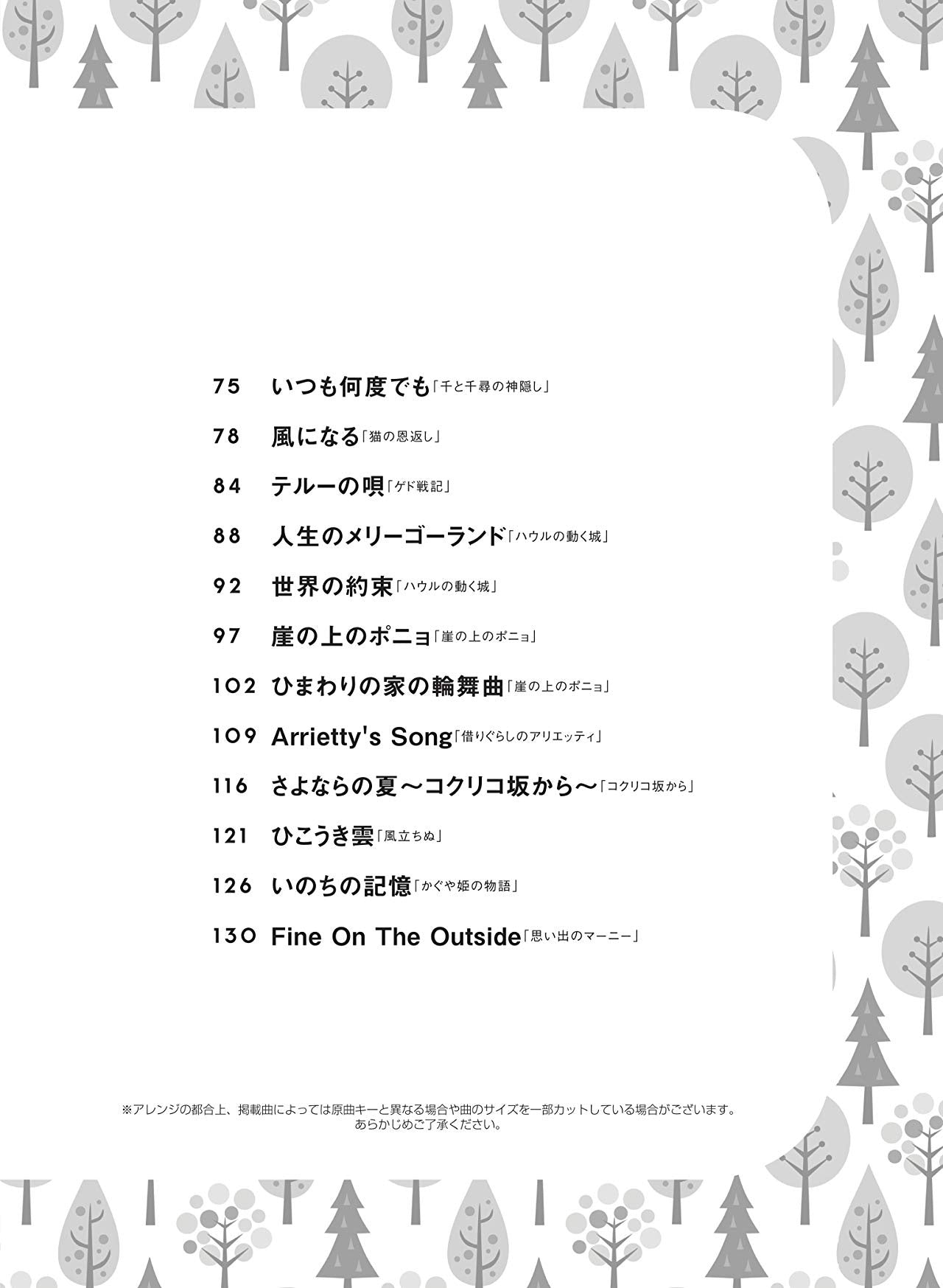 Studio Ghibli-Auswahl für Flöten- und Klaviernotenbuch