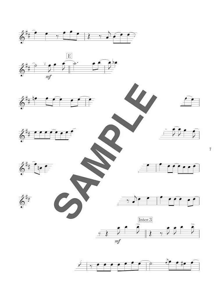 J-POP Hit songs for Flute Solo(Intermediate) Sheet Music Book