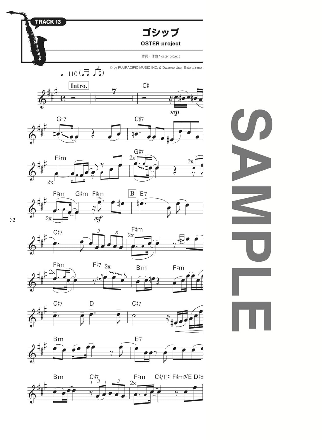 Vocaloid songs for Alto Saxophone Solo(Upper-Intermediate) w/CD Sheet Music Book