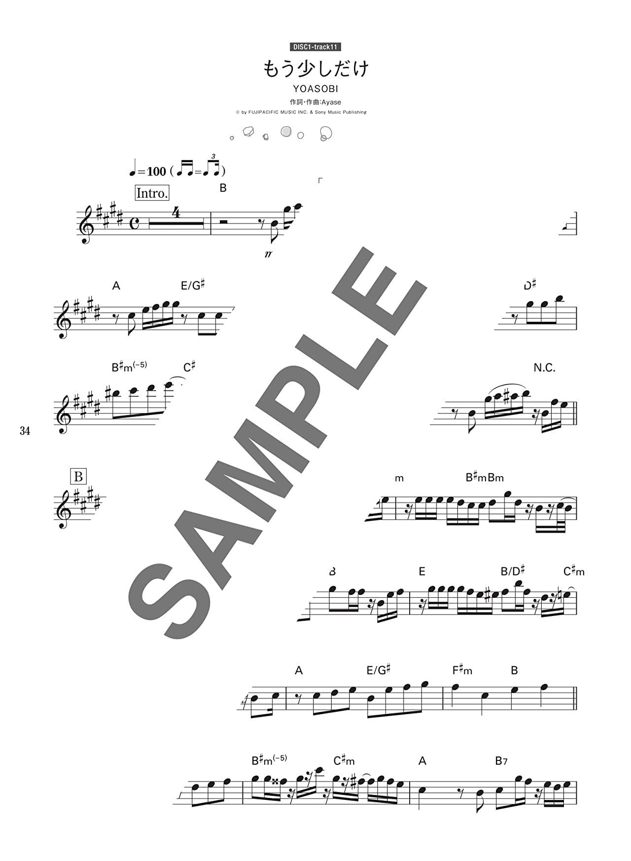 New and Standard J-POP for Alto Saxophone Solo(Upper-Intermediate) w/CD(Backing Tracks) Sheet Music Book