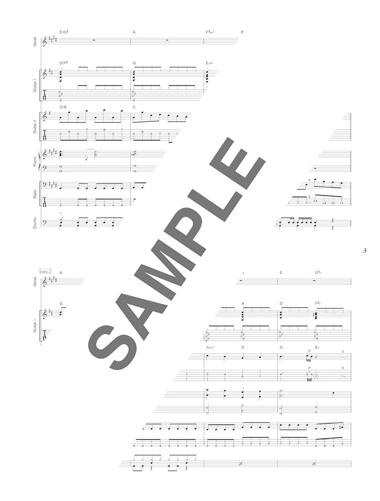 Hits 25: Best Songs for Live Performance - Band Score with Guitar/Bass TAB Sheet Music Book