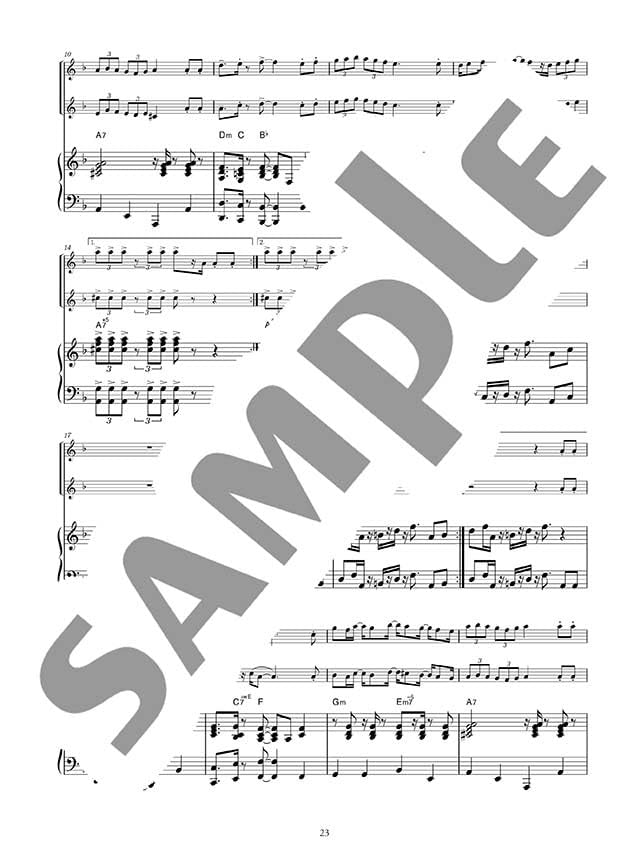 Popular and Classical music Selection: Violin Duo and Piano (Upper-Intermediate) w/CD(Piano Accompaniment Tracks) Sheet Music Book