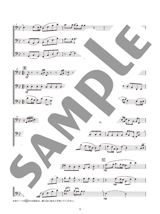 Popular Songs for Trombone Ensemble(Pre-Intermediate) Sheet Music Book