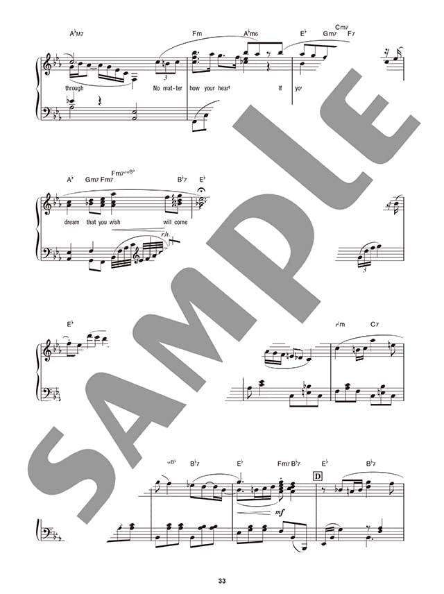 Disney Love Songs Best Piano Solo(Intermediate) Sheet Music Book
