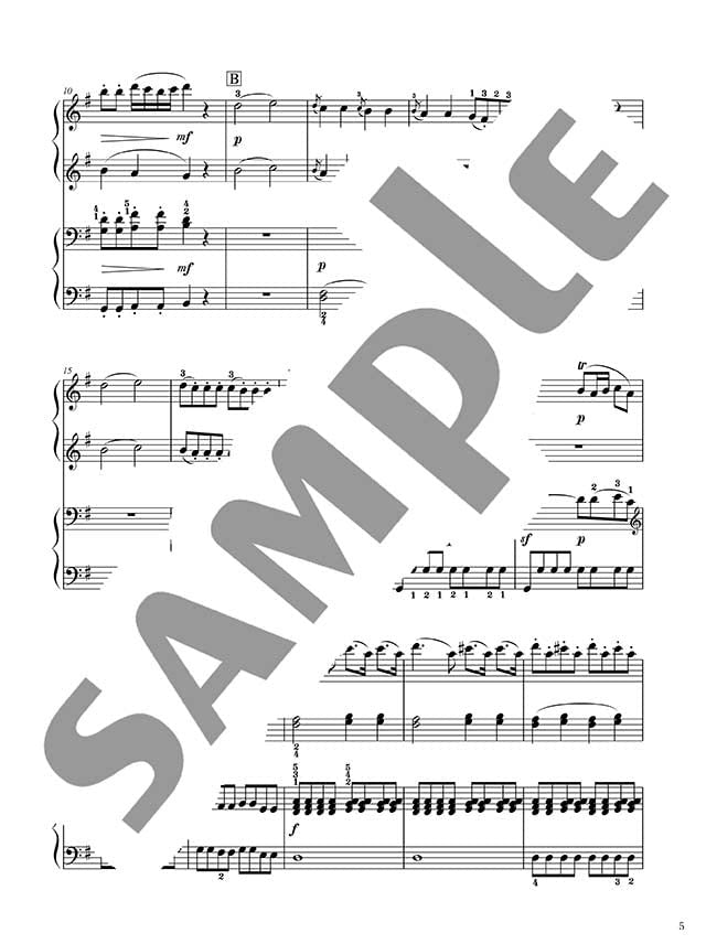 Klassische Musik im Burgmüller Klavierduett (Pre-Intermediate x Pre-Intermediate) Notenbuch