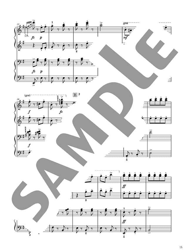 Klassische Musik im Burgmüller Klavierduett (Pre-Intermediate x Pre-Intermediate) Notenbuch