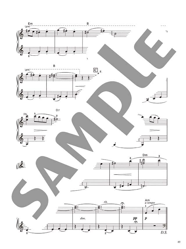 Popular Songs fo Piano Solo(Easy) Sheet Music Book
