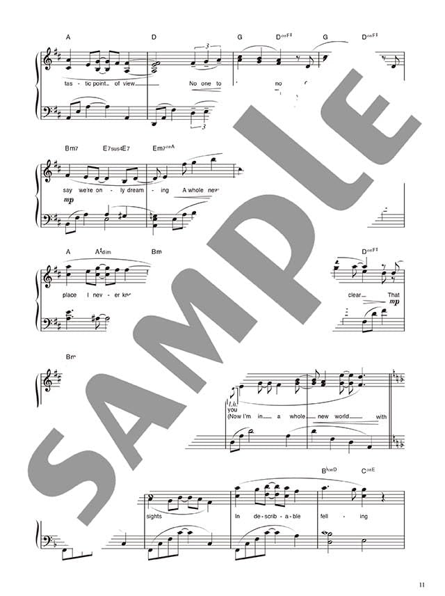 Enjoy various arrangements of Disney Songs for Piano Solo/Duet "A Whole New World/I See the Light" Sheet Music Book
