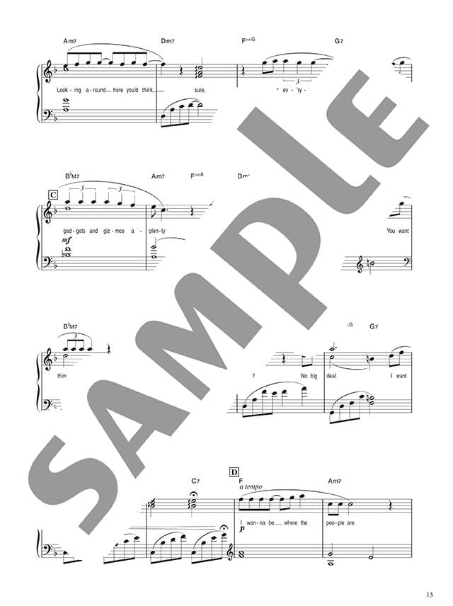 Enjoy various arrangements of Disney Songs for Piano Solo/Duet "Part of Your World/Under the Sea" Sheet Music Book