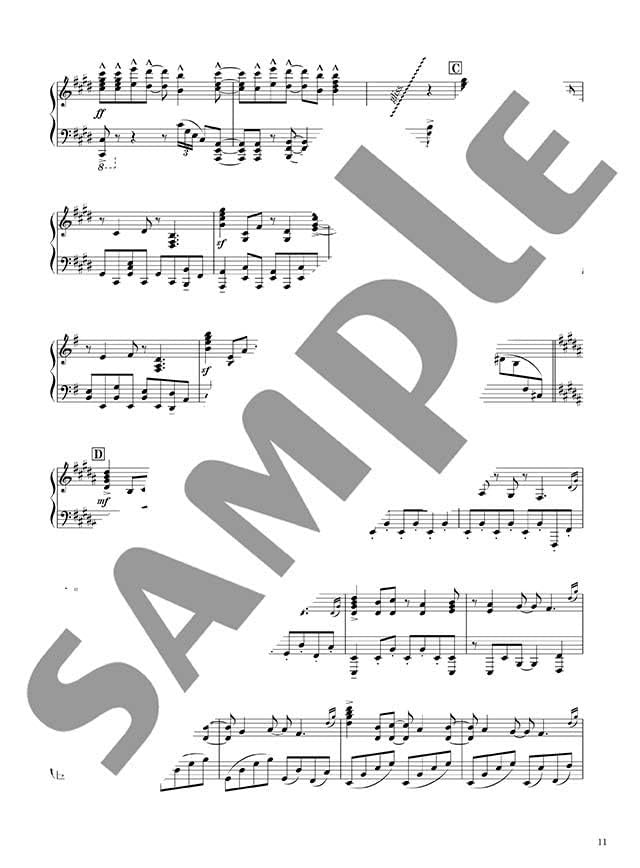 Animenz: Popular Anime Songs 1 for Piano Solo(Advanced) Sheet Music Book