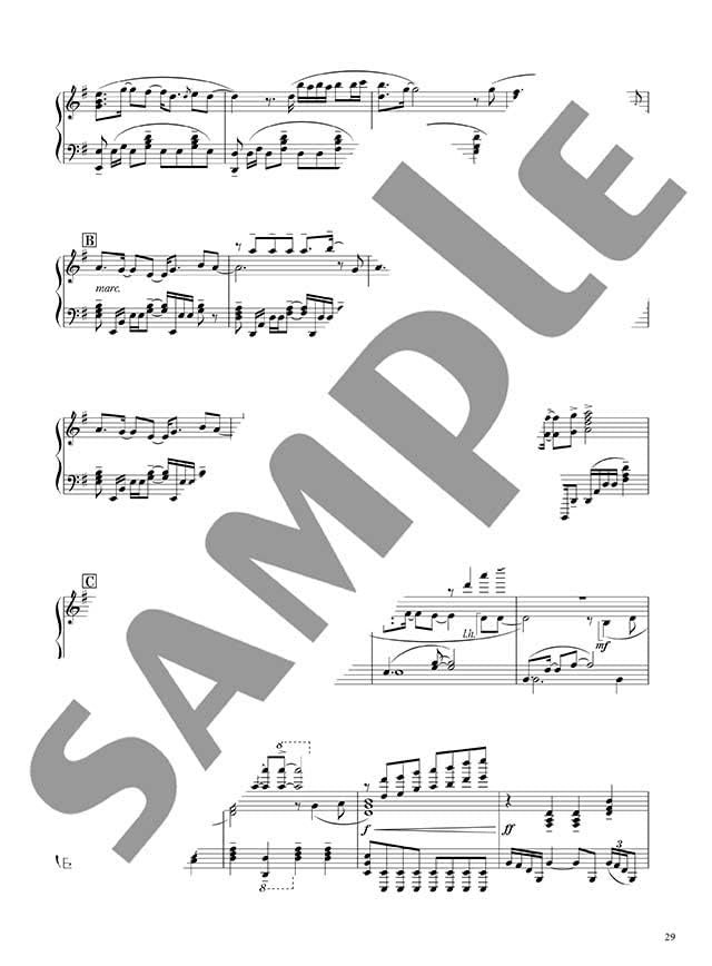 Animenz: Popular Anime Songs 1 for Piano Solo(Advanced) Sheet Music Book