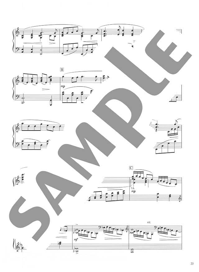 Impressive piano solo: Traditional Japanese songs(Advanced) Sheet Music Book
