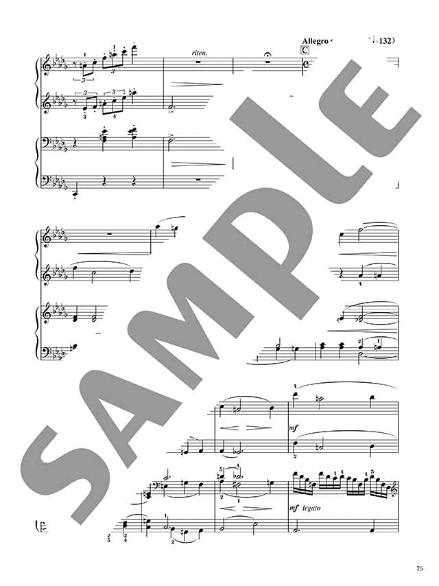 Tschaikowsky-Werke arrangiert für 2 fortgeschrittene Pianisten Klavierduett Notenbuch