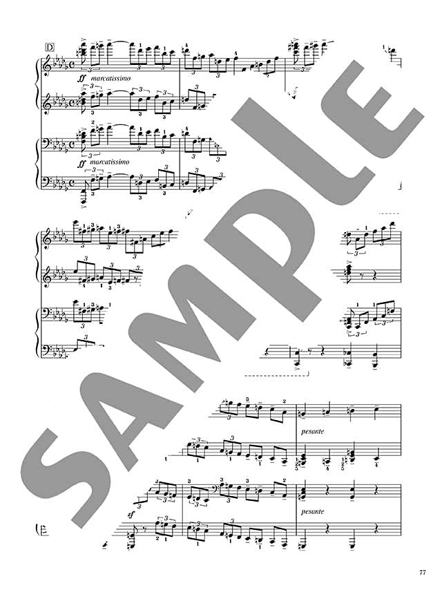 Tschaikowsky-Werke arrangiert für 2 fortgeschrittene Pianisten Klavierduett Notenbuch