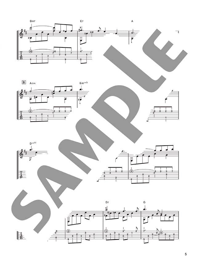 Christmas Song Selection for Guitar Solo(Upper-Intermediate) w/CD(Demo Performance) Sheet Music Book