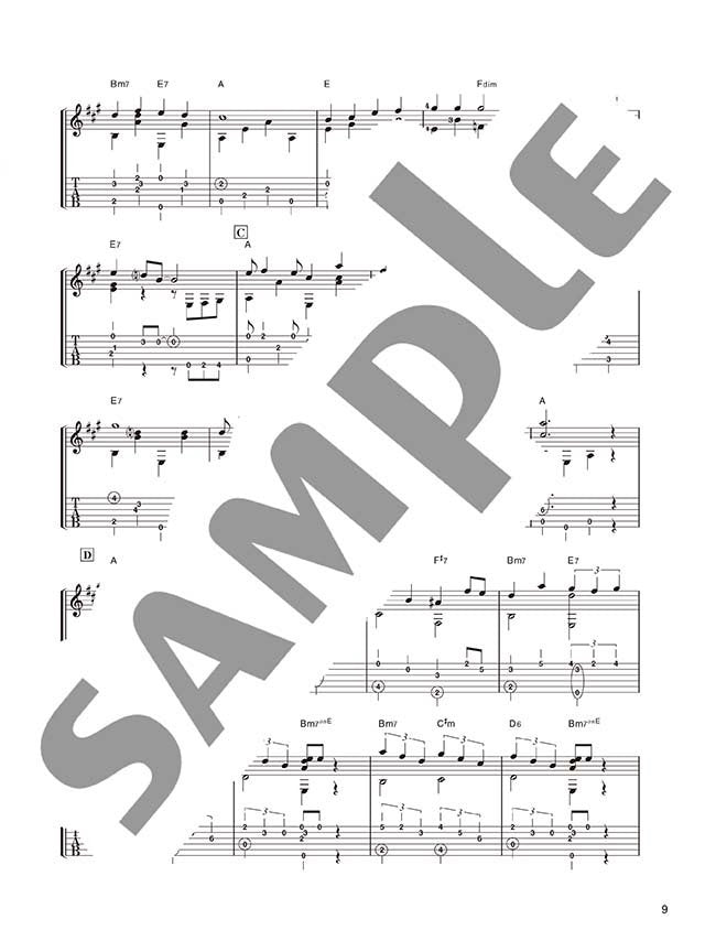 Christmas Song Selection for Guitar Solo(Upper-Intermediate) w/CD(Demo Performance) Sheet Music Book