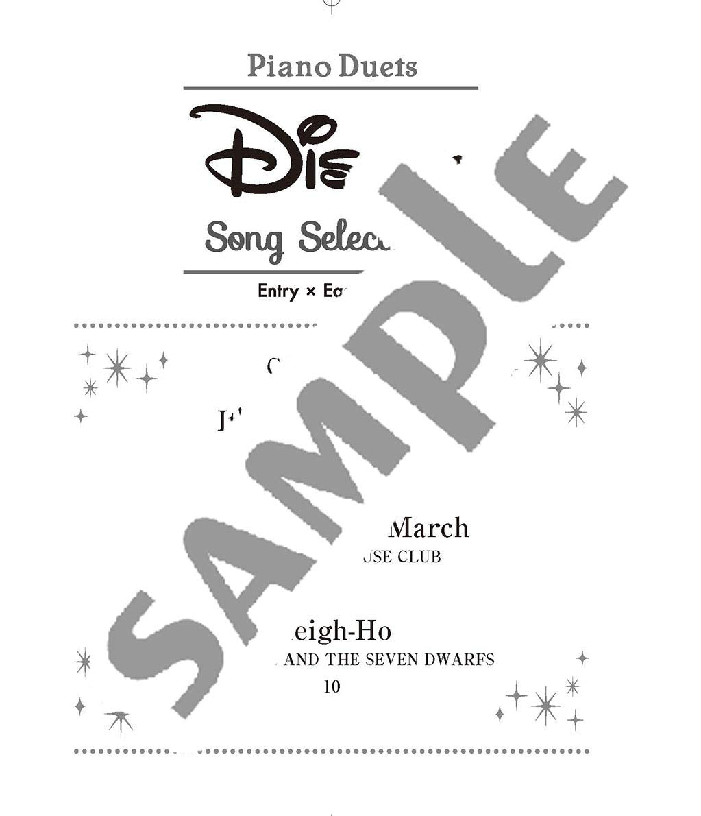 Disney Song Selections für Klavierduett (Einstieg) Notenbuch und einfaches Niveau/englische Version