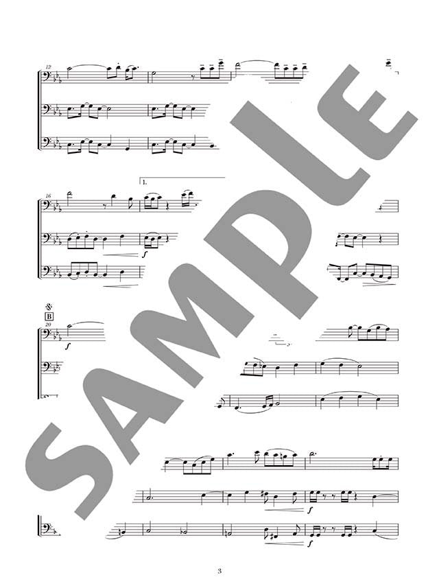 Ensemble de Anime: Trombone Ensemblede (Pre-Intermediate) Notenbuch