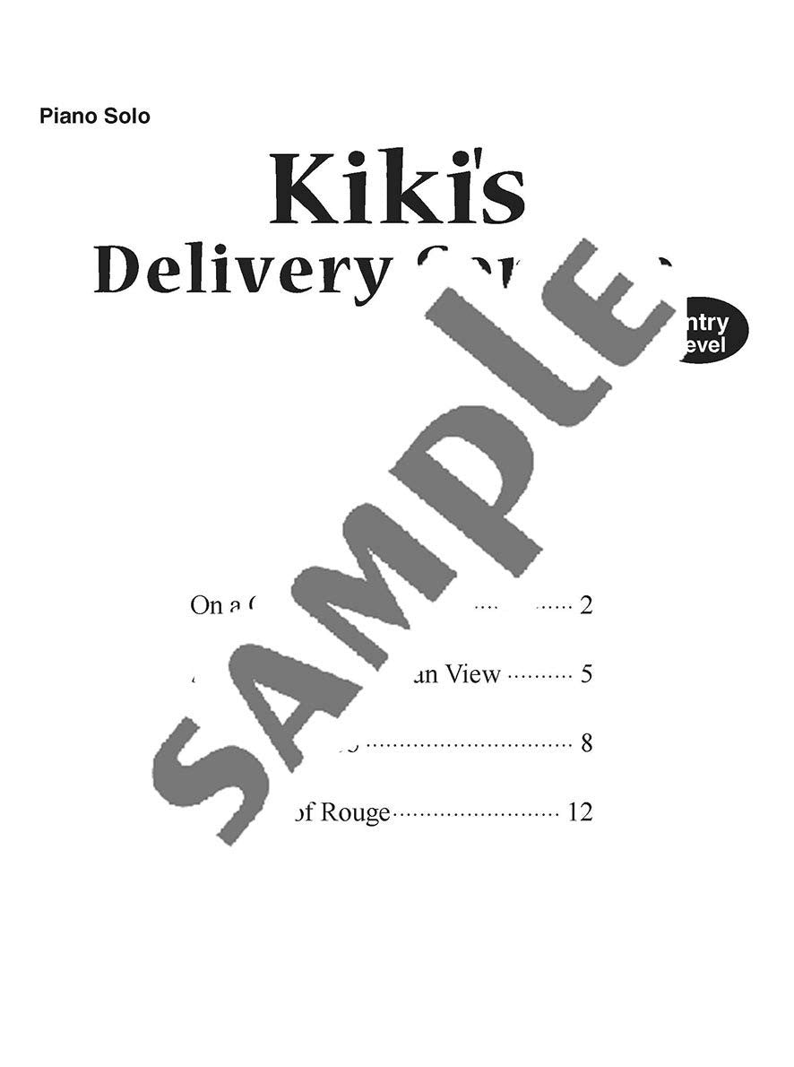 Kikis kleiner Lieferservice (Studio Ghibli) Klaviersolo (Anfänger) Notenbuch / Englische Version