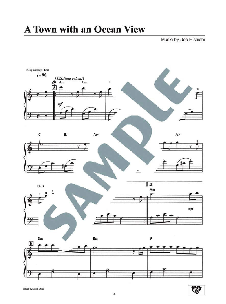 Kikis kleiner Lieferservice (Studio Ghibli) Klaviersolo (leicht) Notenbuch/englische Version