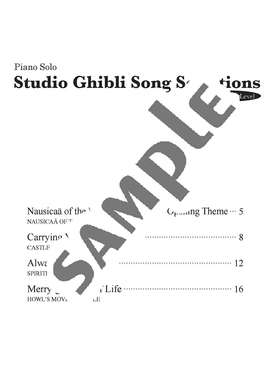 Studio Ghibli Song Piano Solo Selections (Mittelstufe)/Englische Version