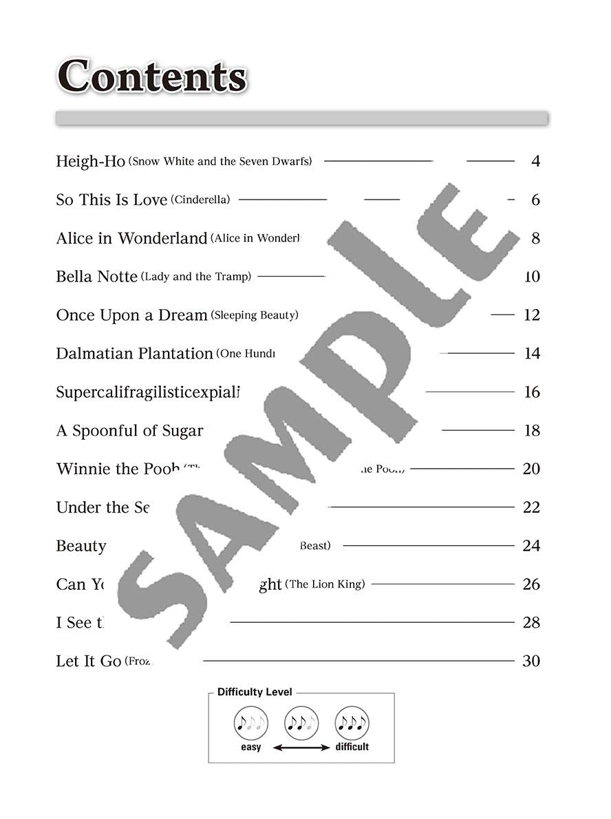 Disney Songs for Guitar Solo Vol.2(Intermediate) Sheet Music Book /English Version