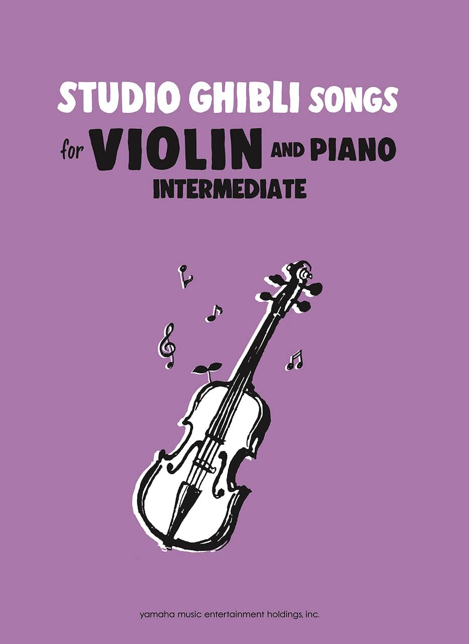 Studio Ghibli Songs for Violin and Piano(Intermediate) Sheet Music Book /English Version