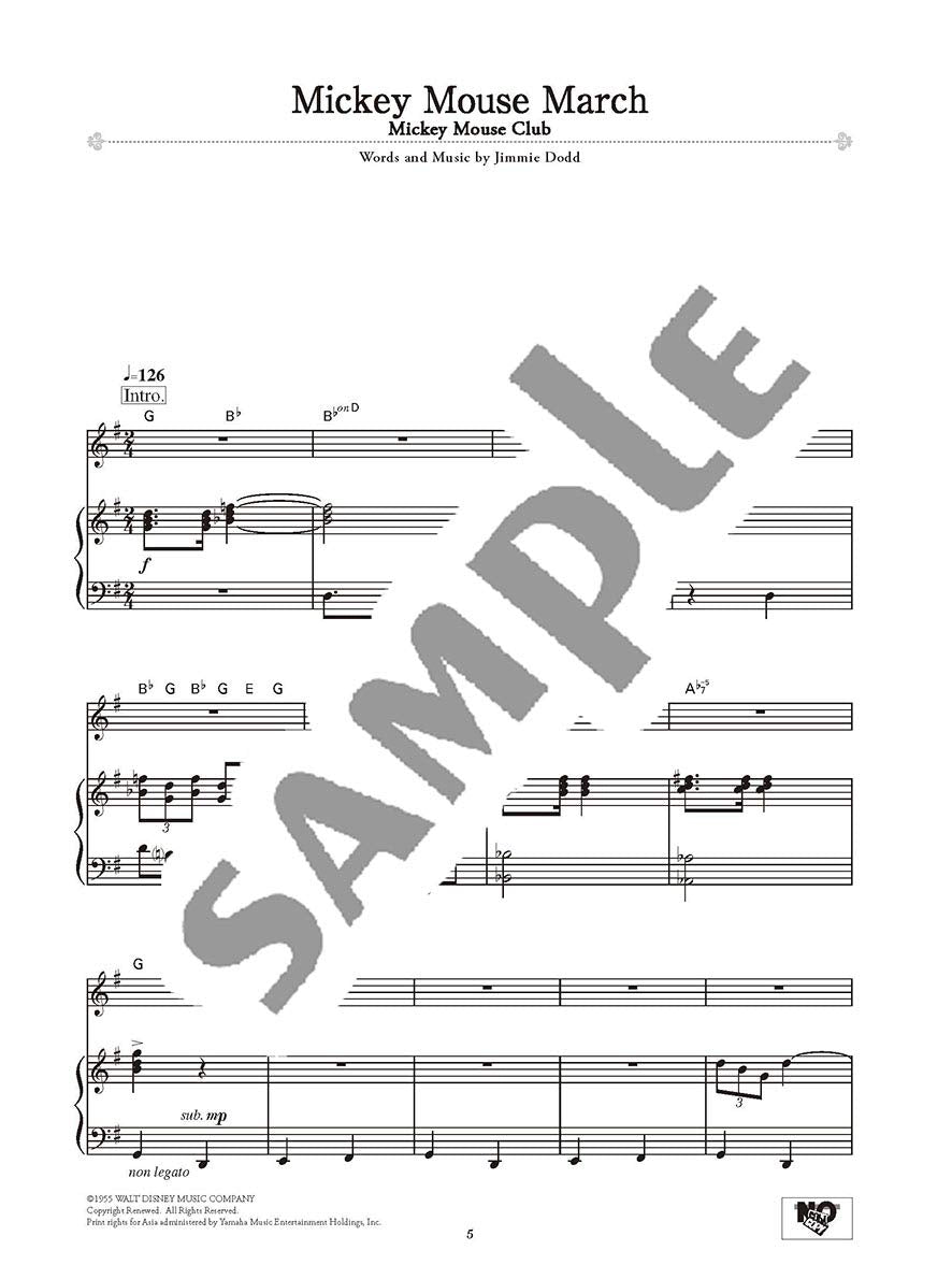 Disney Songs for Violin and Piano(Easy) /English Version