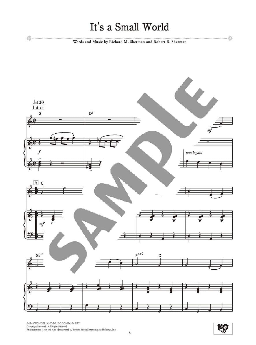 Disney Songs for Violin and Piano(Easy) /English Version