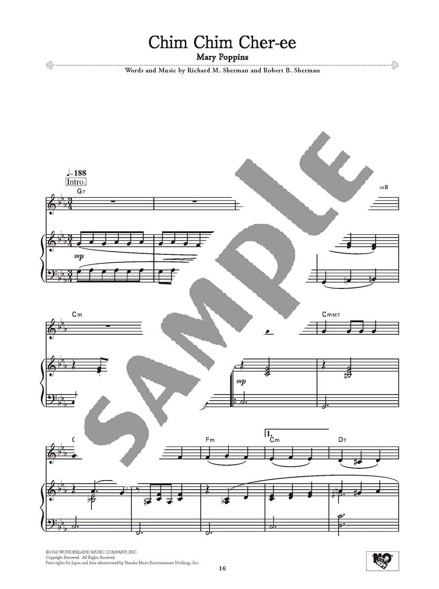 Disney Songs for Violin and Piano(Easy) /English Version