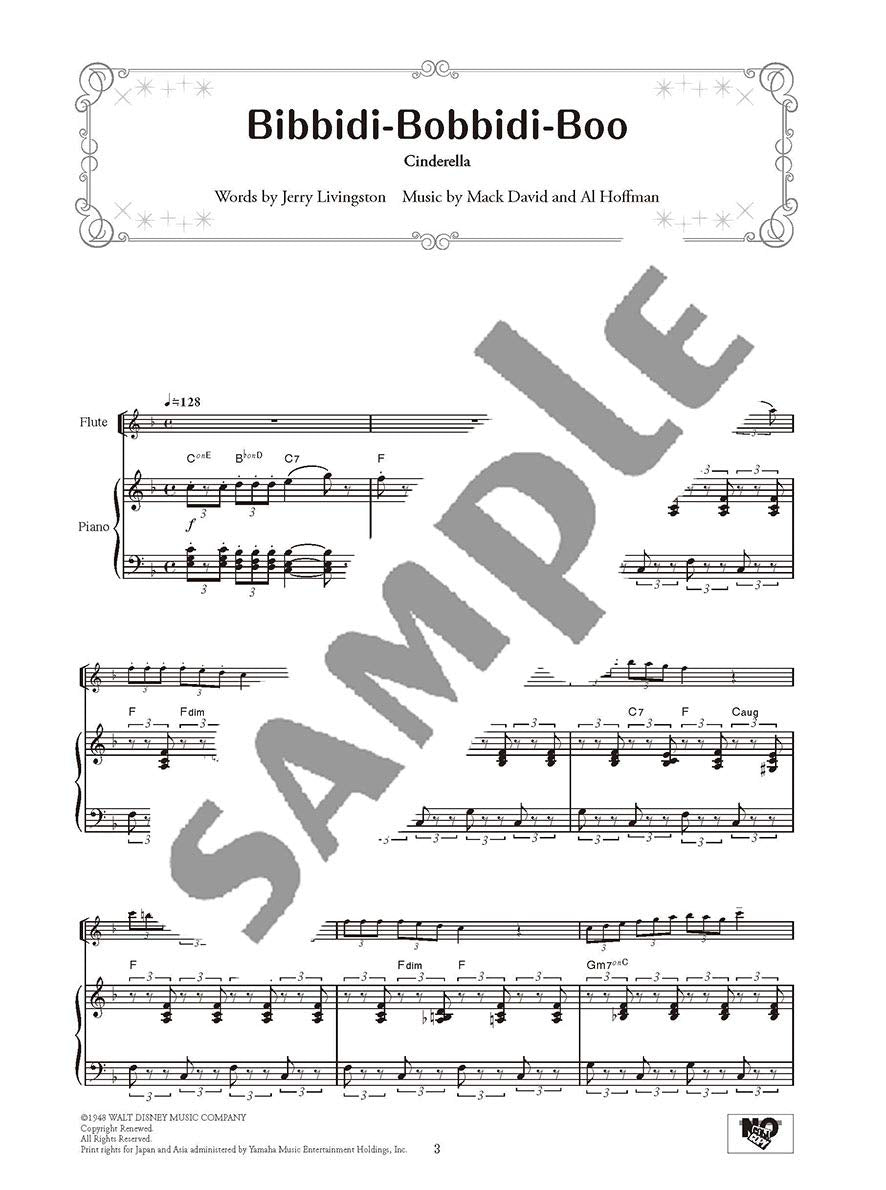 Disney Songs für Flöte und Klavier 2 (Mittelstufe) Notenbuch / englische Version
