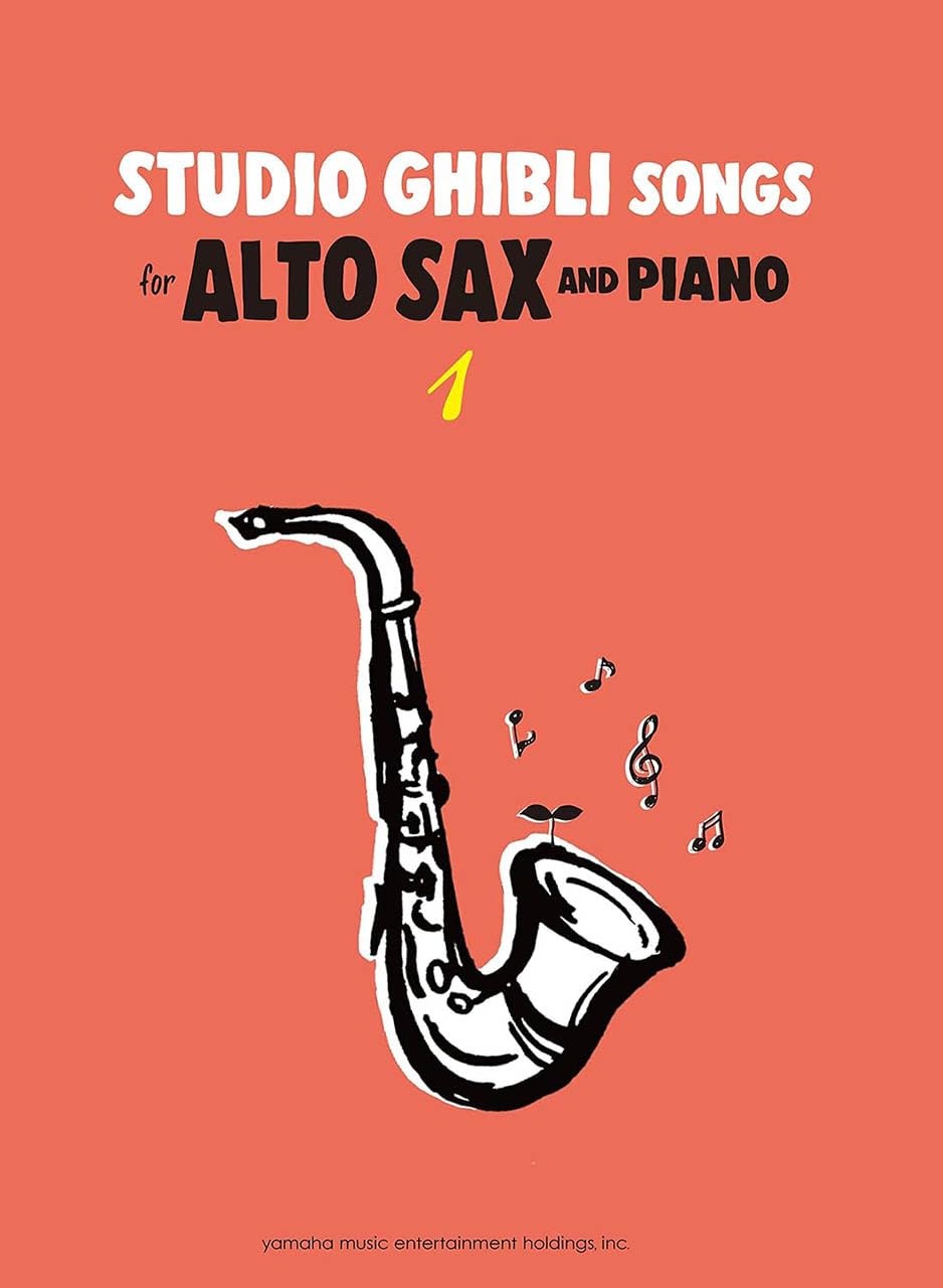 Studio Ghibli Songs for Alto Saxophone and Piano Vol.1(Intermediate) Sheet Music Book /English Version