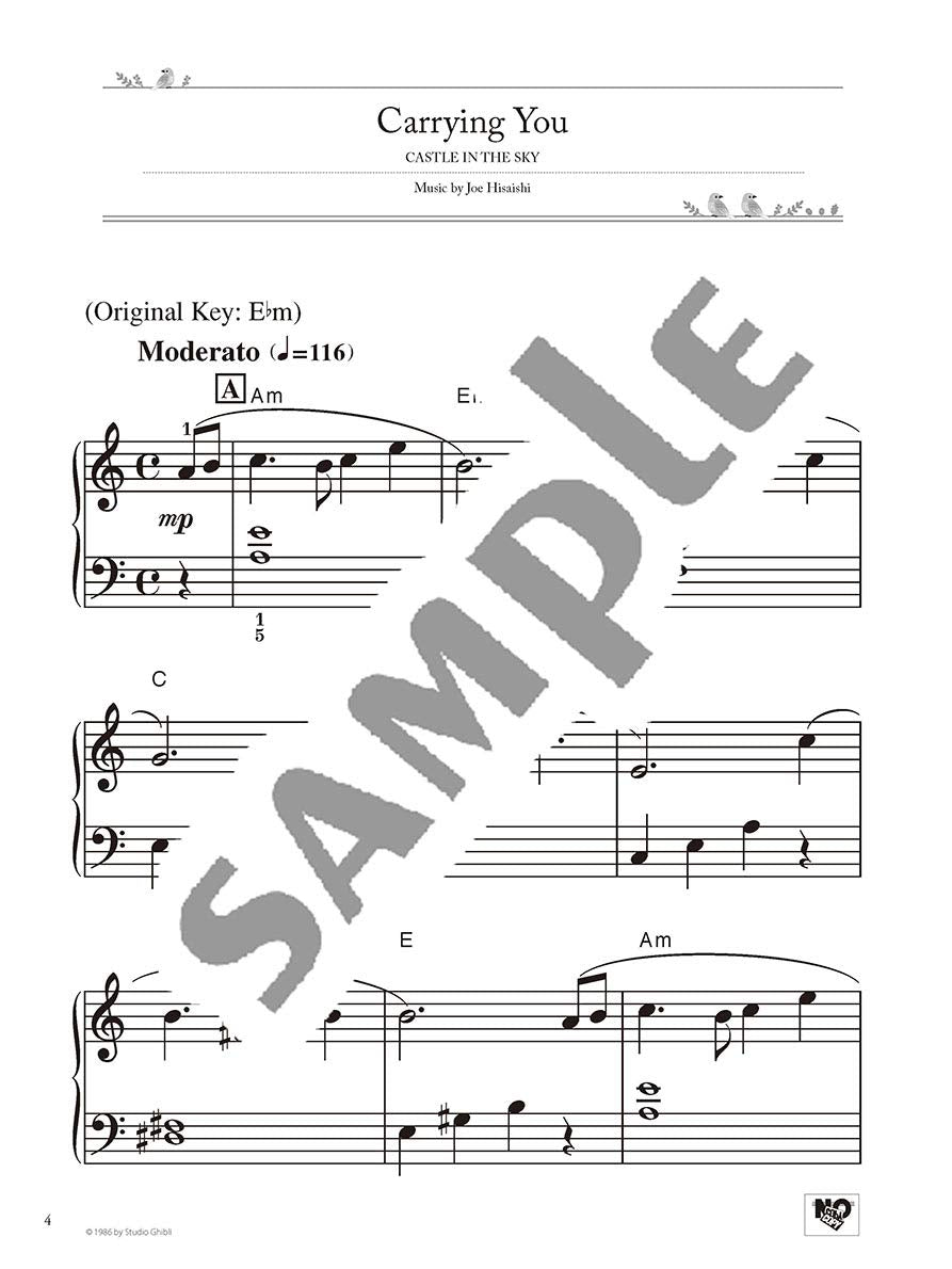 Studio Ghibli Best Hit 10 Piano Solo(Beginner) Sheet Music Book/English Version