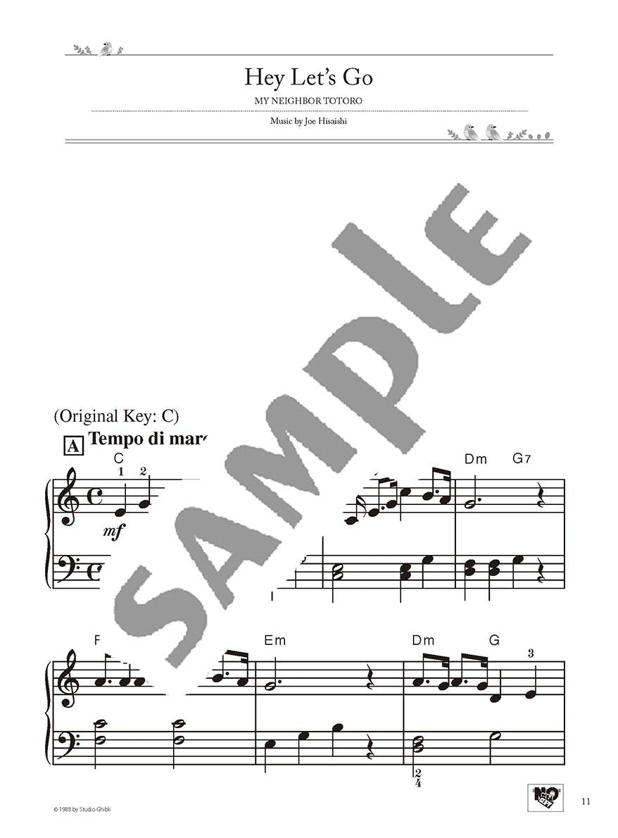 Studio Ghibli Best Hit 10 Piano Solo(Beginner) Sheet Music Book/English Version